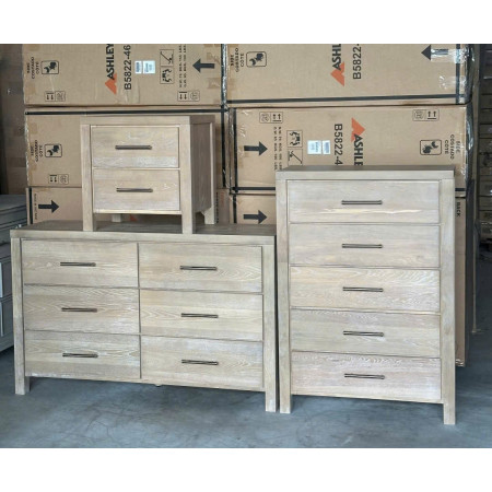 B5822 - 31 : Tủ Ngang 06 Ngăn Kéo - Màu Kem Sứ Nung